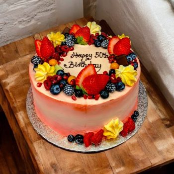 Fruit & Chocolate Meringue Cake