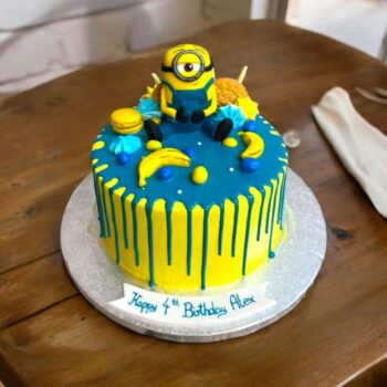 Minion inspired drip cake