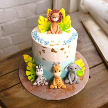 Ombre Blue Wild One Cake