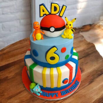 Pokemon inspired birthday cake