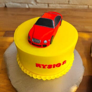 Birthday cake with a red car