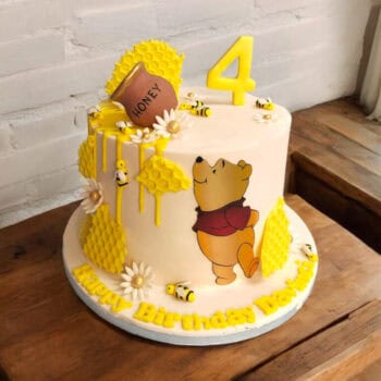 Winnie the Pooh inspired birthday Cake