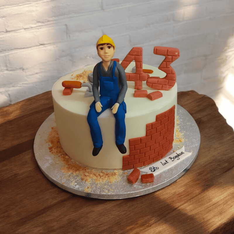 Builder/ handyman themed cake