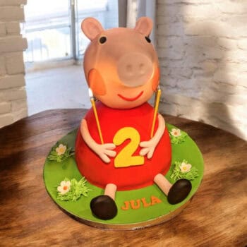 Peppa Pig Inspired Cake