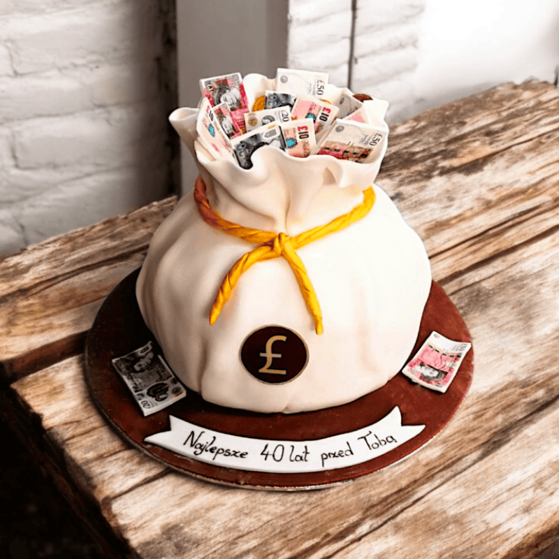 Money Bag Cake