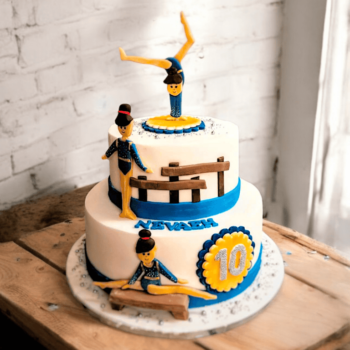 Two Tier Gymnastics Cake