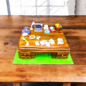 Desk Cake with Laptop: The Perfect Workaholic Birthday Cake!