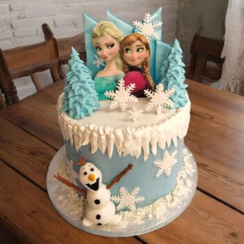 Frozen-Inspired Snow & Ice Cake