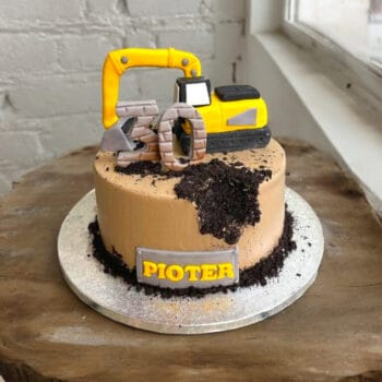 Digger birthday cake