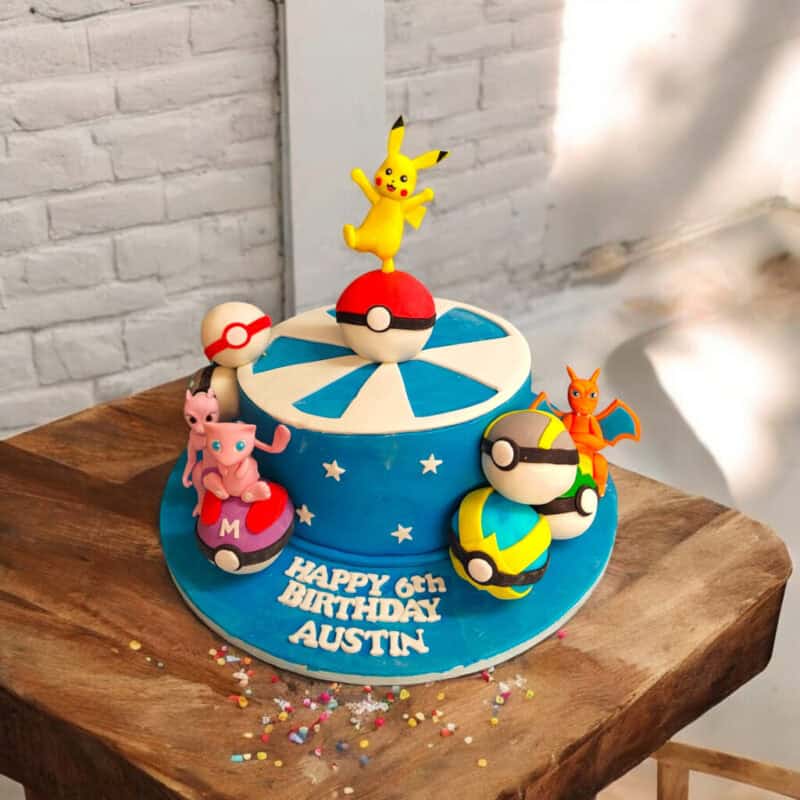 Pokémon Cake with Handmade Figurines
