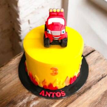 Birthday cake with a red car