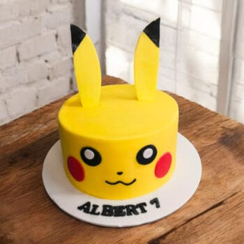 Pikachu Face inspired Birthday Cake