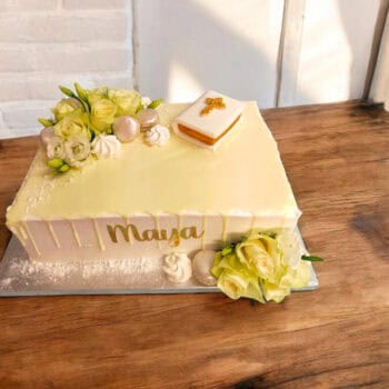 First Holy Communion White Chocolate Drip Cake