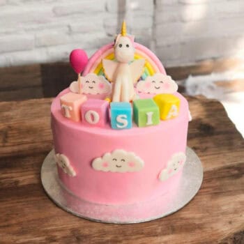 Handmade Unicorn, clouds & Rainbow
