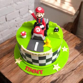 Mario Bros inspired Cake with the Car