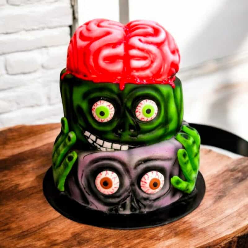 Spooktacular Halloween with our Two-Tier Brain cake