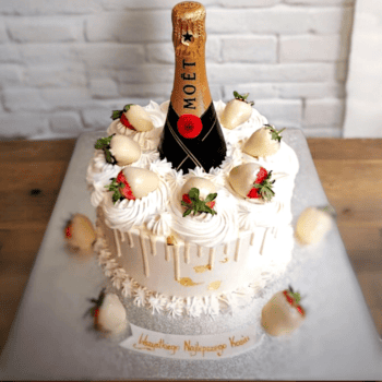 Moet champagne birthday cake 18+