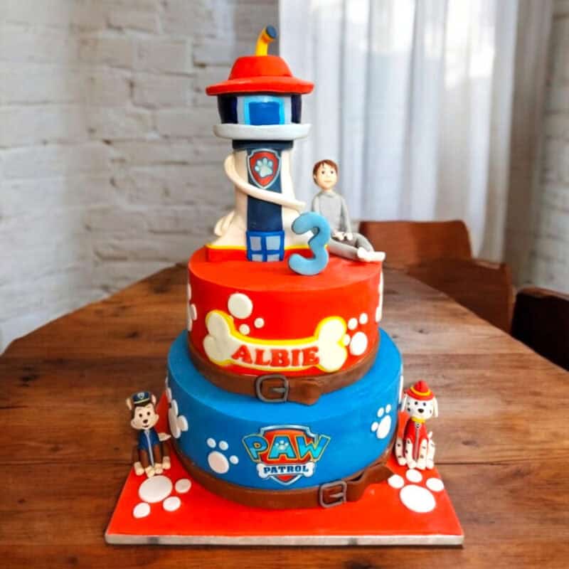 Paw patrol Inspired Two-Tier Cake