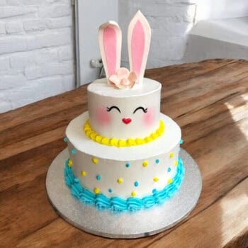 Two Tier Sweet Bunny Cake