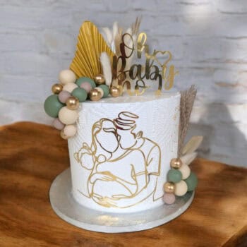 Family baby shower cake